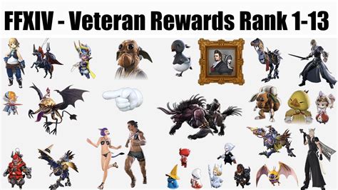 Ff14 veteran rewards - Achievement Item Rewards. Achievements primarily award you points. Sometimes you will receive an additional reward, such as a special Title or a unique item. You can claim items awarded directly from your Achievement Log. Rebuild Lists. Here is a complete list of the Achievements which reward items. There are currently 180 rewards.